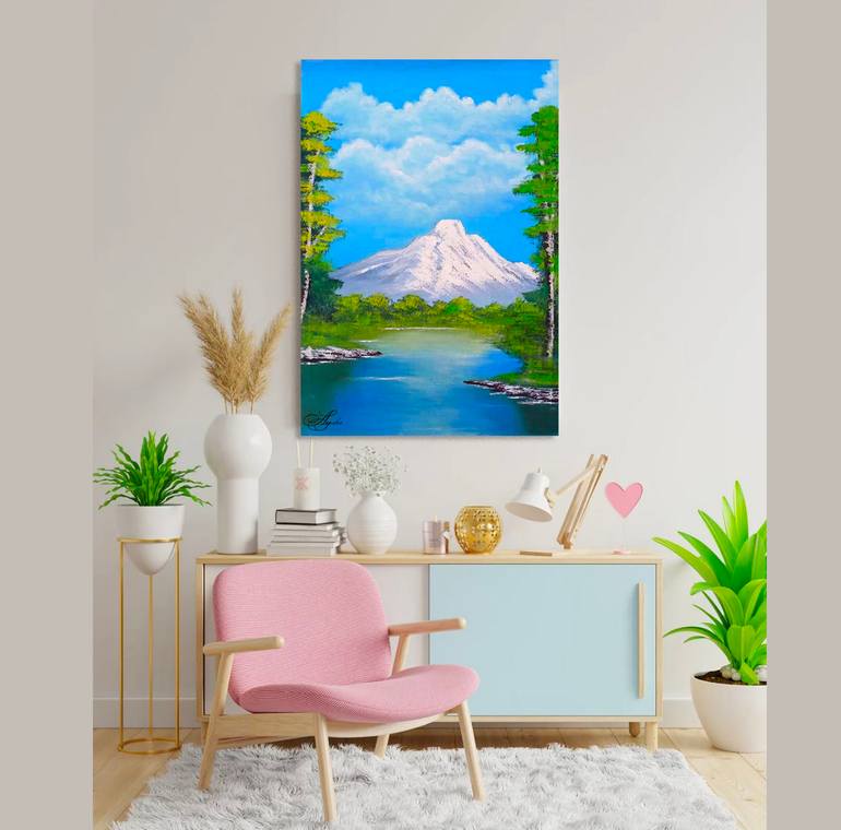 Original Abstract Expressionism Landscape Painting by Ayesha Art Gallery