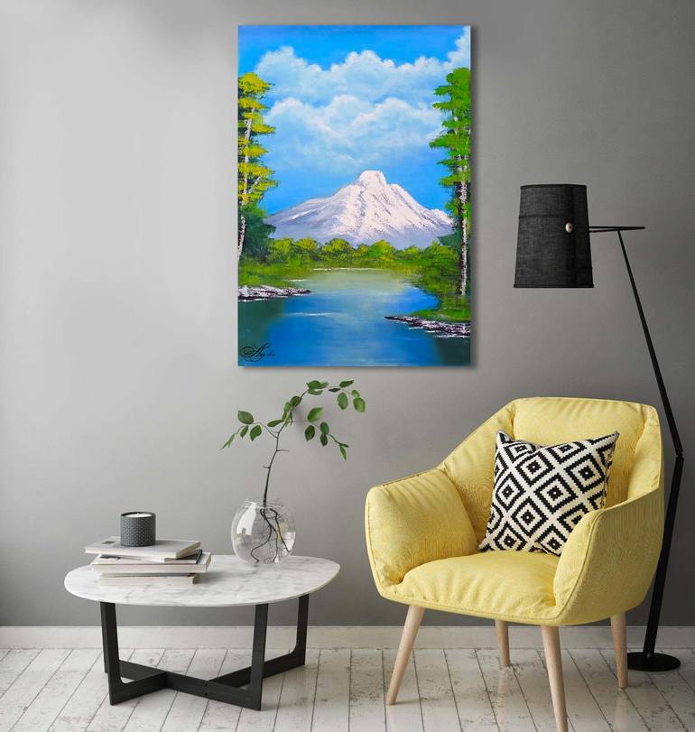 Original Abstract Expressionism Landscape Painting by Ayesha Art Gallery