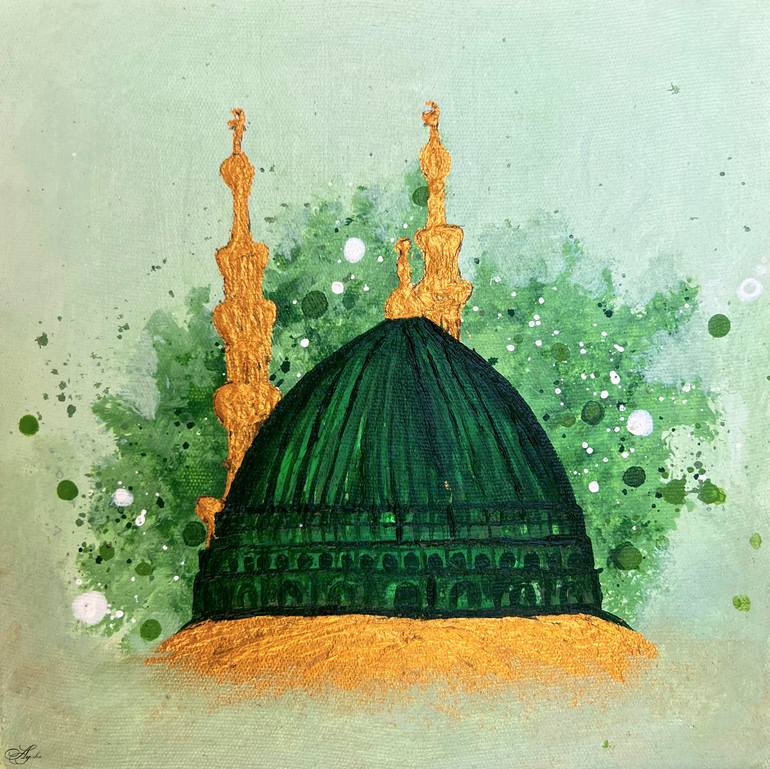 Original Realism Religion Painting by Ayesha Art Gallery