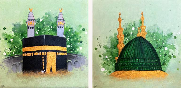 Original Realism Religion Painting by Ayesha Art Gallery