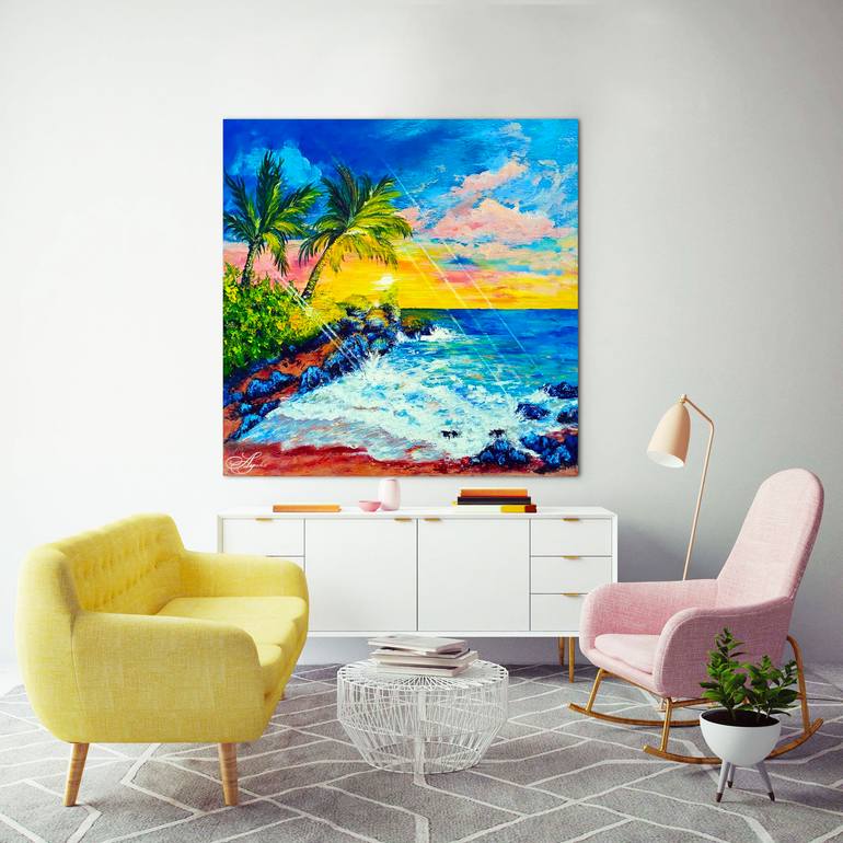Original Abstract Seascape Painting by Ayesha Art Gallery