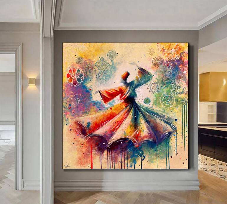 Original Contemporary Abstract Painting by Ayesha Art Gallery