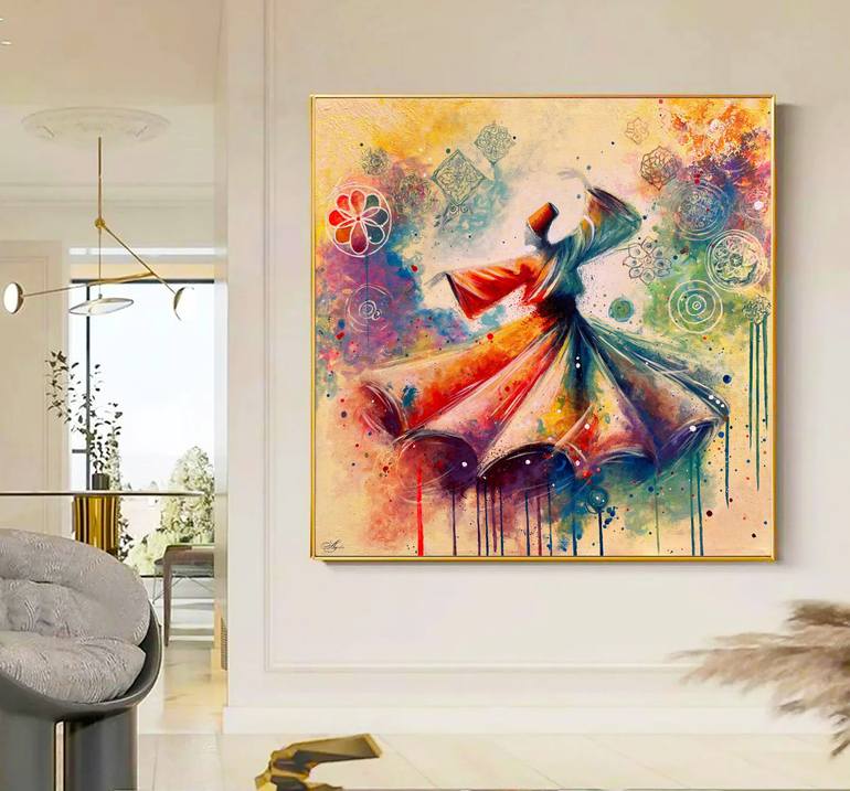 Original Contemporary Abstract Painting by Ayesha Art Gallery