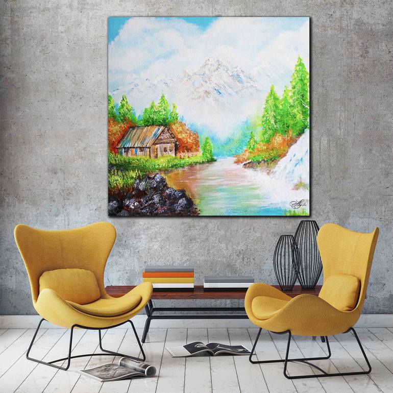 Original Fine Art Landscape Painting by Ayesha Art Gallery