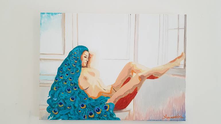 Original Modernism Nude Painting by Nataliya Chernienko