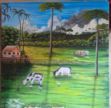 Print of Rural life Paintings by Anthonio Souza