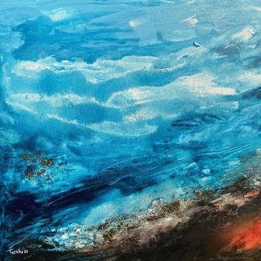 Original Abstract Seascape Paintings by Tvesha Singh