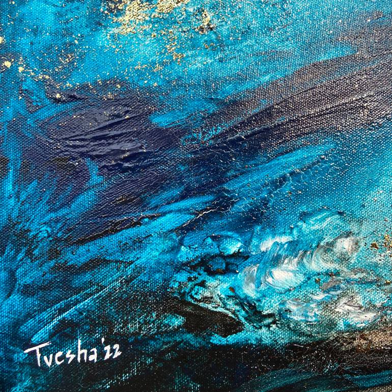 Original Abstract Seascape Painting by Tvesha Singh