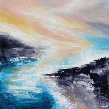 Print of Abstract Seascape Paintings by Tvesha Singh