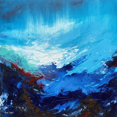 Print of Abstract Expressionism Seascape Paintings by Tvesha Singh