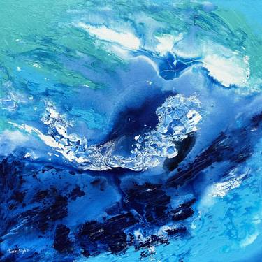 Print of Abstract Expressionism Seascape Paintings by Tvesha Singh