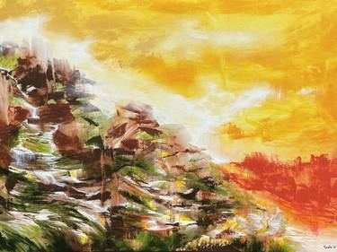 Original Abstract Landscape Paintings by Tvesha Singh