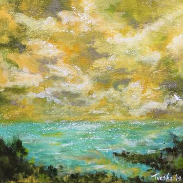 Original Abstract Seascape Paintings by Tvesha Singh