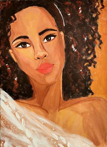 Original Portraiture Women Paintings by GHISLAINE CARMEL