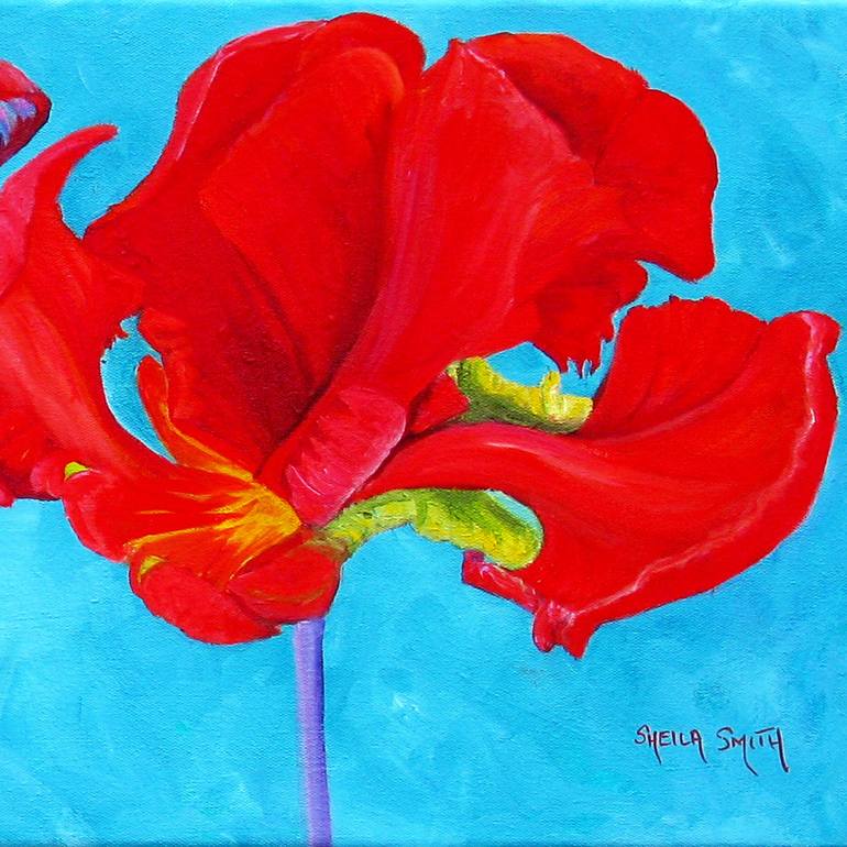 Original Figurative Floral Painting by Sheila Smith