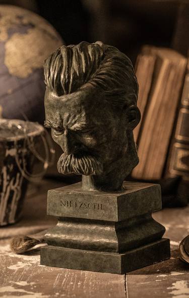 Bronze Nietzsche Bust Sculpture thumb