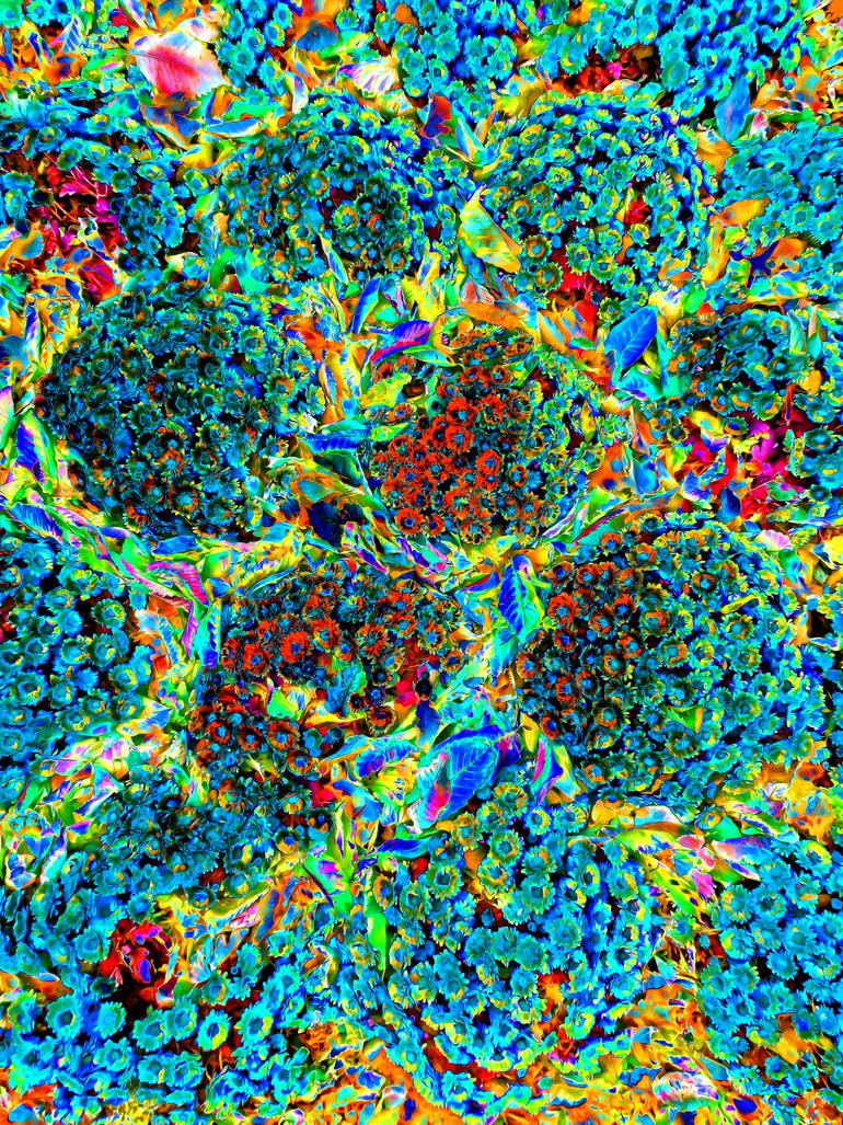 Original Abstract Botanic Mixed Media by Mark Ross