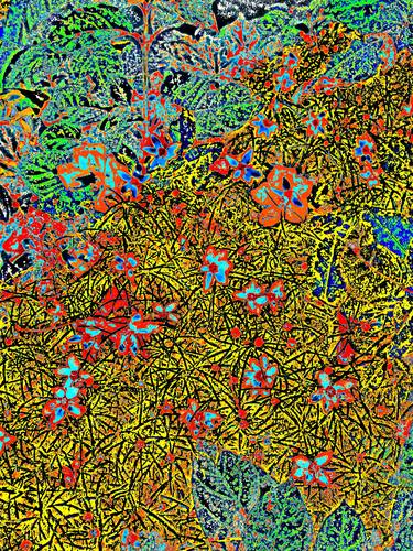 Original Expressionism Floral Mixed Media by Mark Ross