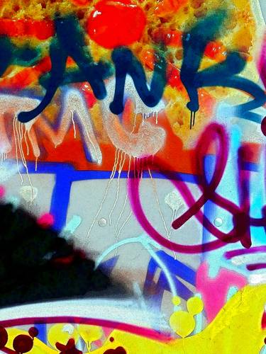 Original Abstract Graffiti Mixed Media by Mark Ross