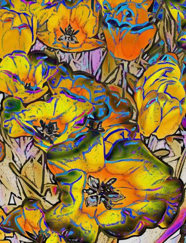 Print of Conceptual Floral Mixed Media by Mark Ross