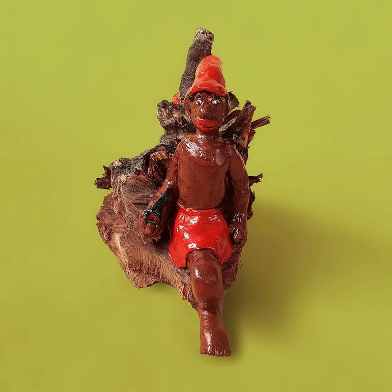 Original Folk Pop Culture/Celebrity Sculpture by Leo Dulac