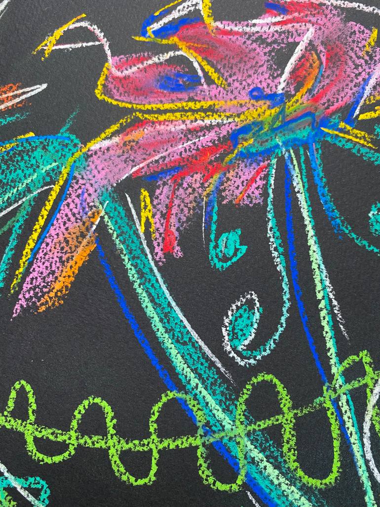 Original Contemporary Floral Drawing by Yuliia Volodina