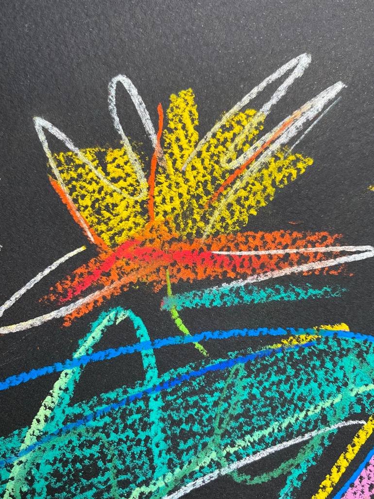 Original Contemporary Floral Drawing by Yuliia Volodina