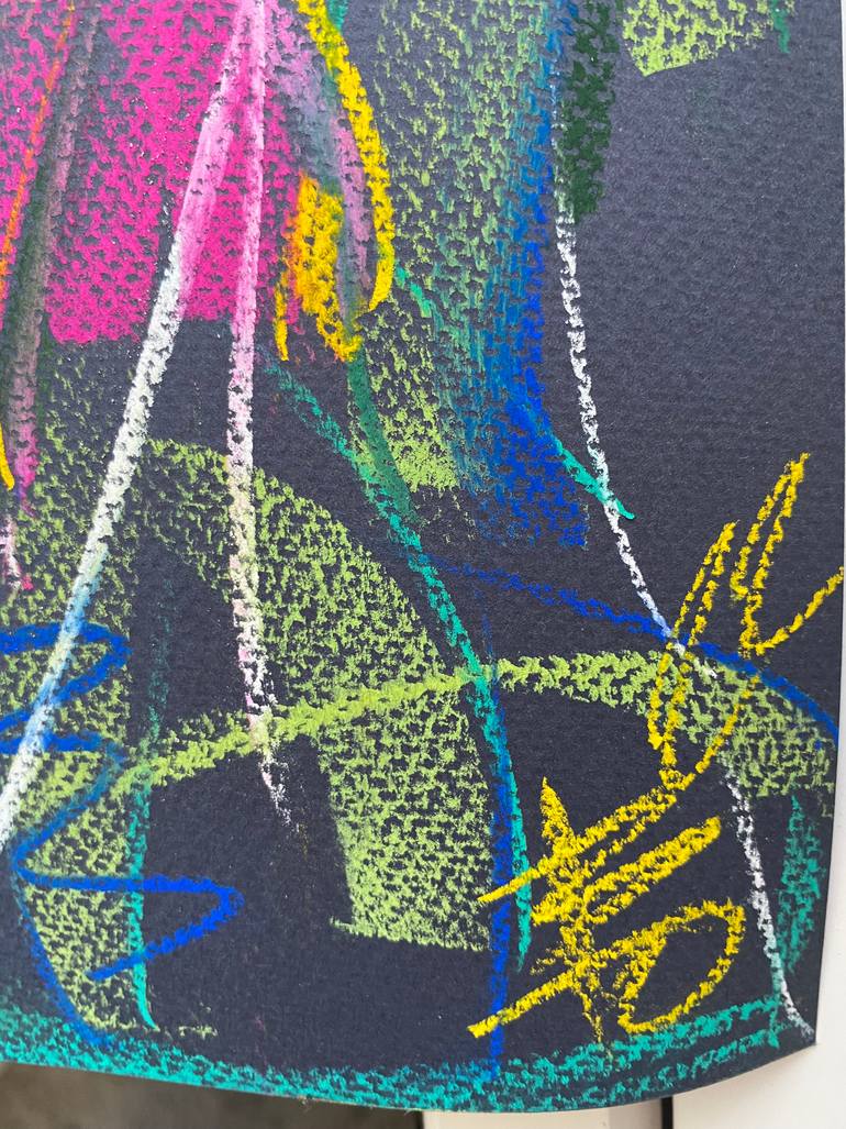 Original Abstract Floral Drawing by Yuliia Volodina