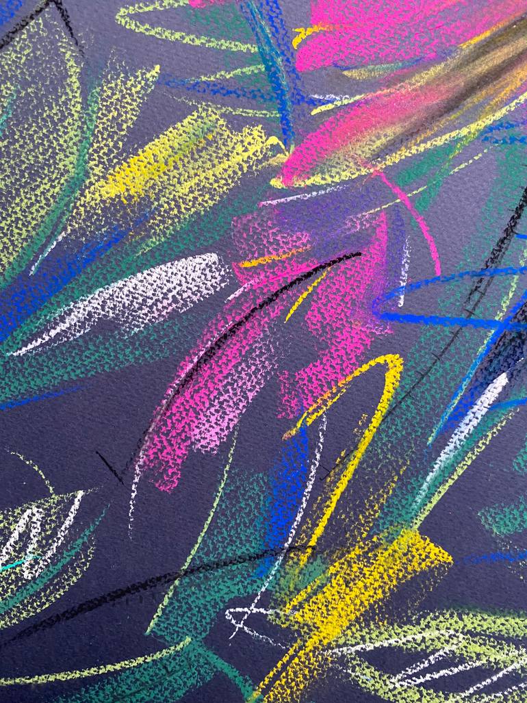 Original Abstract Floral Drawing by Yuliia Volodina