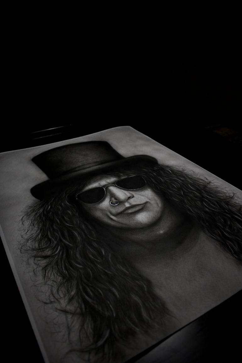 Original Black & White Music Drawing by John Thomas