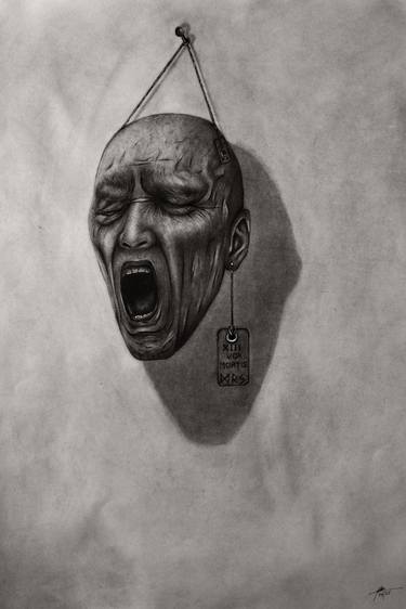 Original Abstract Expressionism People Drawings by John Thomas