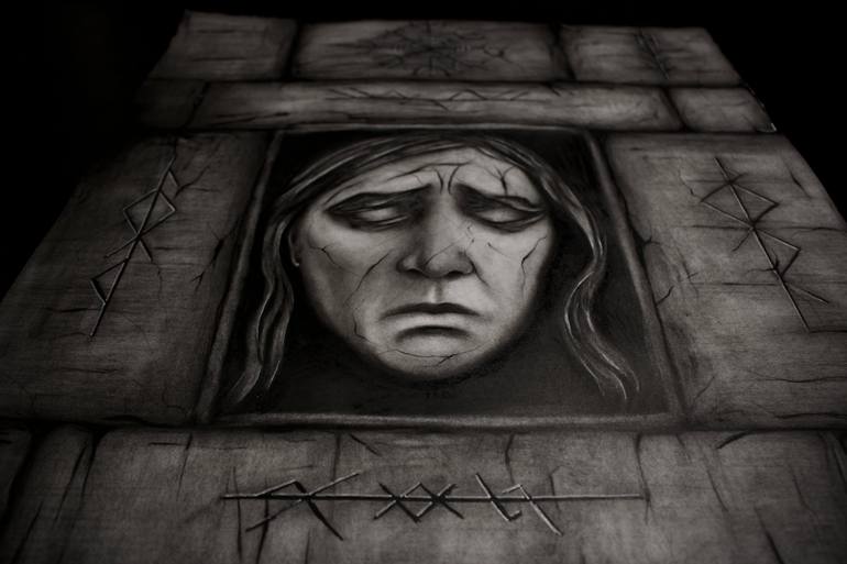 Original Surrealism Classical Mythology Drawing by John Thomas