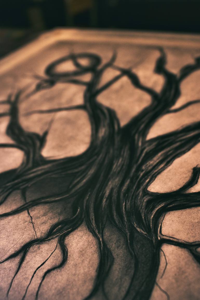 Original Black & White Fantasy Drawing by John Thomas