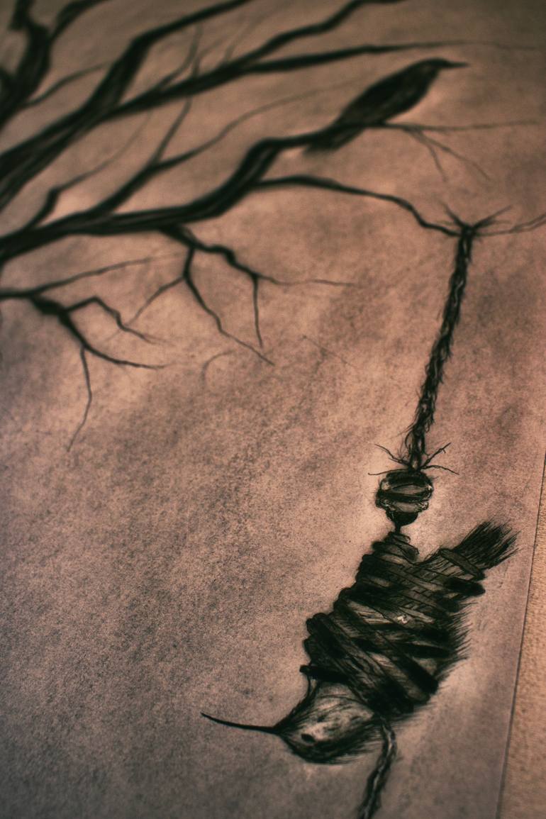 Original Black & White Fantasy Drawing by John Thomas