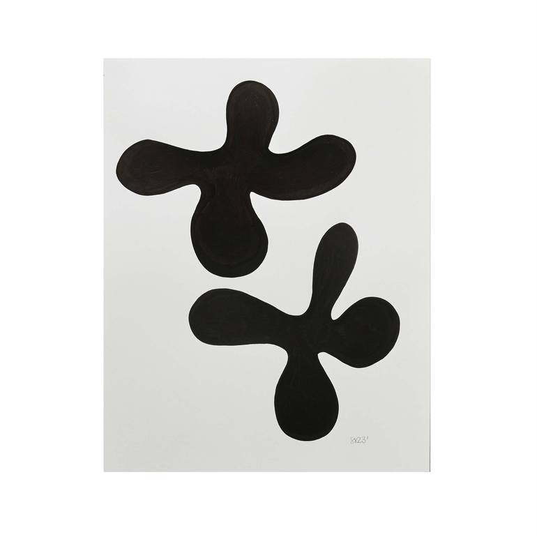 Original Minimalism Floral Drawings by Shadia Sabagh
