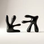 Book End Sculptures - Black by SHADIA SABAGH