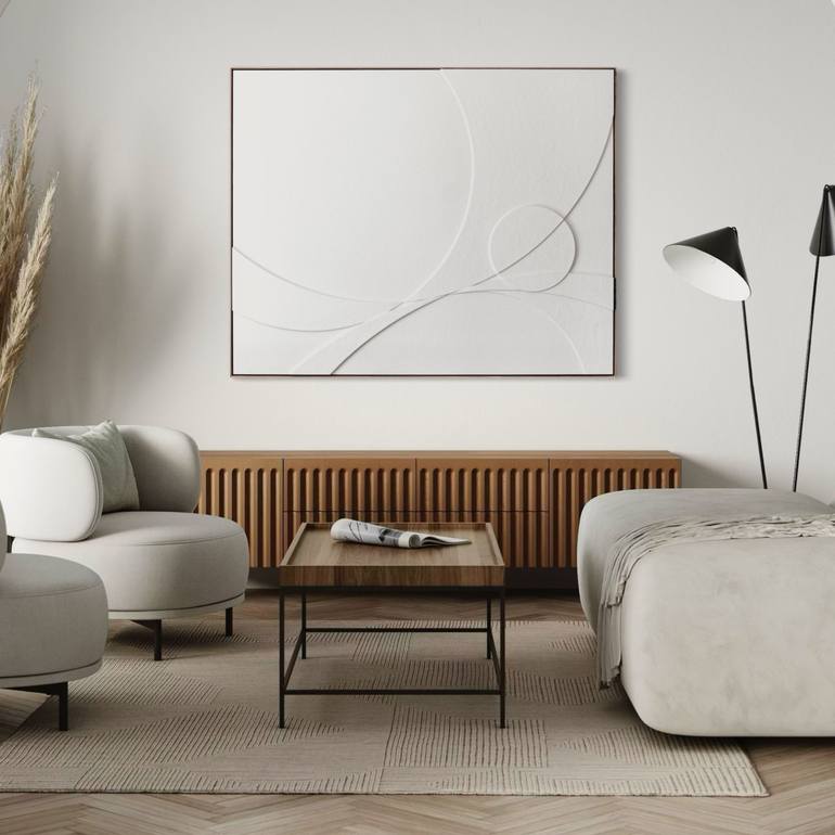 Original Bauhaus Geometric Painting by Sureen Gouws