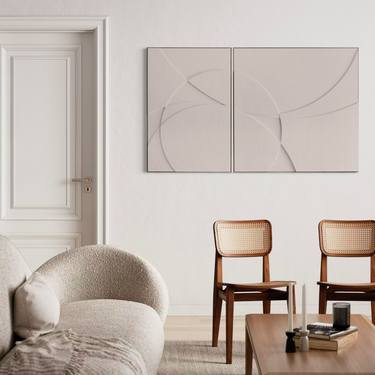 Original Bauhaus Geometric Paintings by Sureen Gouws