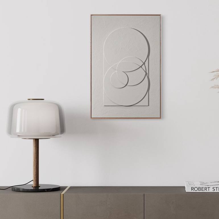 Original Bauhaus Geometric Painting by Sureen Gouws