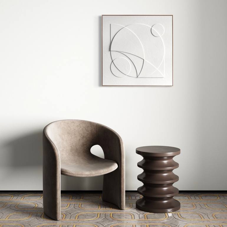 Original Bauhaus Geometric Painting by Sureen Gouws