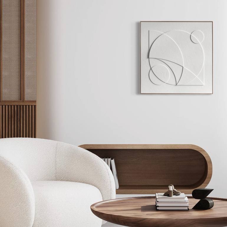 Original Bauhaus Geometric Painting by Sureen Gouws