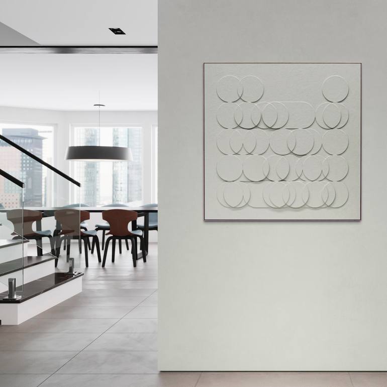 Original Bauhaus Geometric Painting by Sureen Gouws