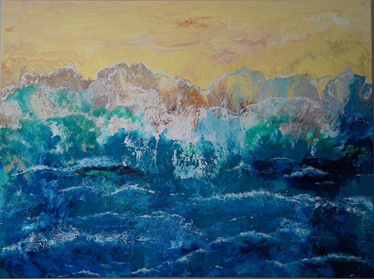 Original Expressionism Beach Painting by Natalia Mann
