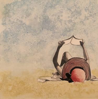 Original Illustration Beach Paintings by Arzu Kastal