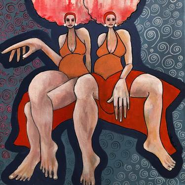Original Abstract Women Paintings by Arzu Kastal