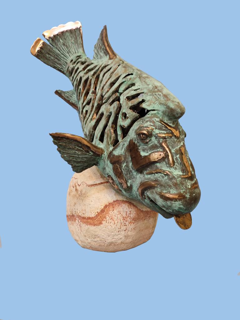 Original Art Deco Animal Sculpture by Serhii Brylov