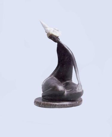 Woman bird, bronze, marble, 1994, H-15 cm thumb
