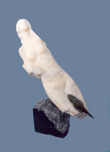 When the dream of fish, marble, bronze, 1998, H-85 cm thumb