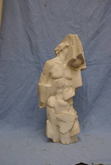 One hundred years of loneliness ,gypsum,  model for marble thumb