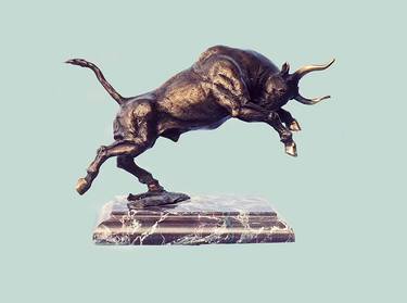 Bull ,bronze, 2006  year ,H-14 cm thumb